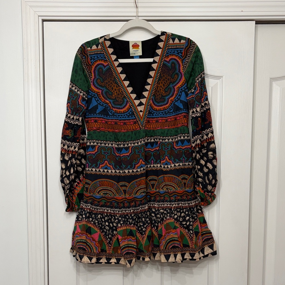 Farm Rio Multicolor Printed Dress - Picture 4 of 5